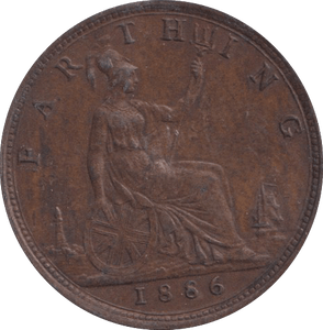 1886 FARTHING ( EF ) - Farthing - Cambridgeshire Coins