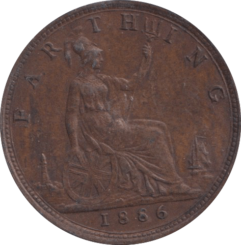 1886 FARTHING ( EF ) - Farthing - Cambridgeshire Coins