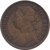 1886 FARTHING ( FINE ) - Farthing - Cambridgeshire Coins