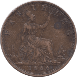 1886 FARTHING ( GVF ) - Farthing - Cambridgeshire Coins