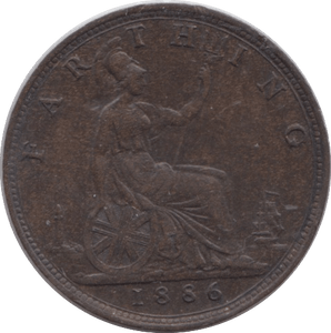 1886 FARTHING ( GVF ) - Farthing - Cambridgeshire Coins