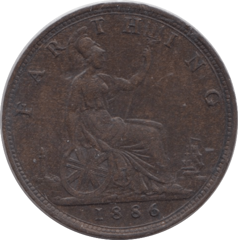 1886 FARTHING ( GVF ) - Farthing - Cambridgeshire Coins