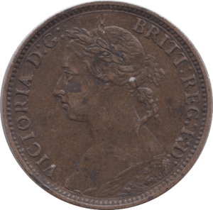 1886 FARTHING ( GVF ) - Farthing - Cambridgeshire Coins