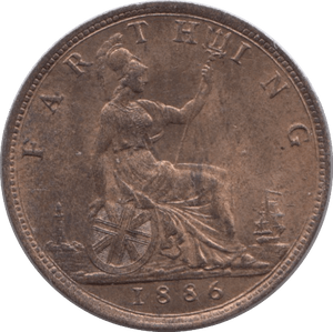 1886 FARTHING ( UNC ) - Farthing - Cambridgeshire Coins