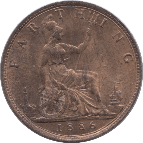 1886 FARTHING ( UNC ) - Farthing - Cambridgeshire Coins