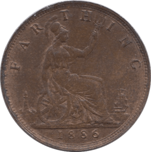 1886 FARTHING ( UNC ) - Farthing - Cambridgeshire Coins