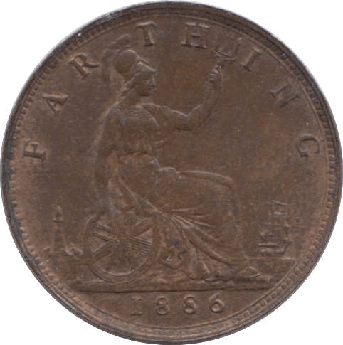 1886 FARTHING ( UNC ) - Farthing - Cambridgeshire Coins