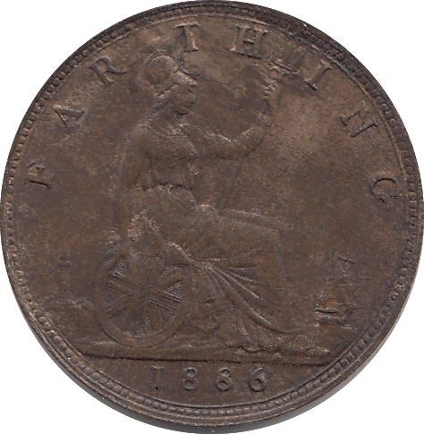 1886 FARTHING ( UNC ) - FARTHING - Cambridgeshire Coins