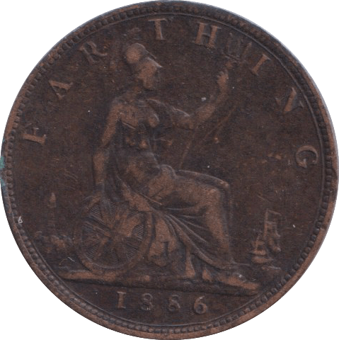 1886 FARTHING ( VF ) - FARTHING - Cambridgeshire Coins
