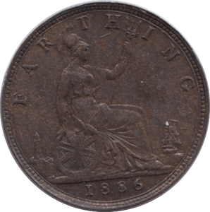 1886 FARTHING ( VF ) - Farthing - Cambridgeshire Coins