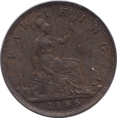 1886 FARTHING ( VF ) - Farthing - Cambridgeshire Coins