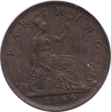 1886 FARTHING ( VF ) - Farthing - Cambridgeshire Coins
