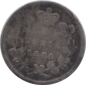 1886 FIVE CENTS CANADA - WORLD COINS - Cambridgeshire Coins