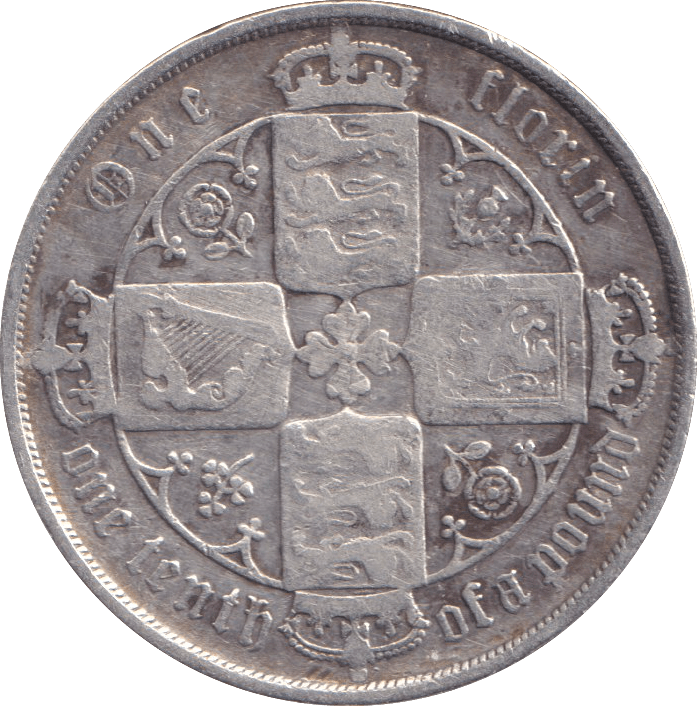 1886 FLORIN ( FINE ) - FLORIN - Cambridgeshire Coins