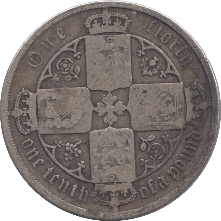 1886 FLORIN ( FINE ) - FLORIN - Cambridgeshire Coins