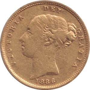 1886 GOLD HALF SOVEREIGN ( VF ) MELBOURNE MINT - HALF SOVEREIGN - Cambridgeshire Coins