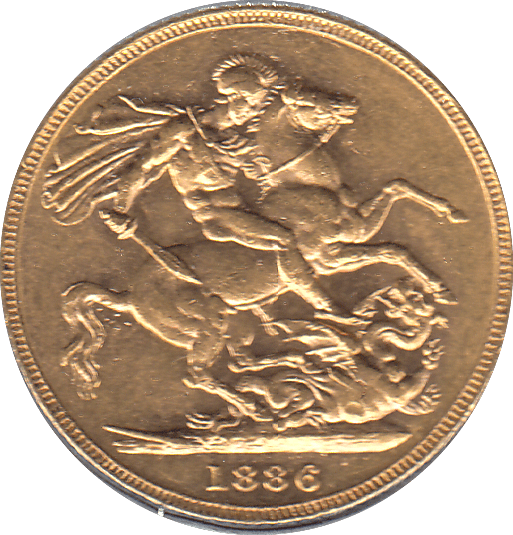 1886 GOLD SOVEREIGN ( AUNC ) MELBOURNE MINT - Sovereign - Cambridgeshire Coins