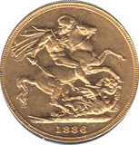 1886 GOLD SOVEREIGN ( AUNC ) MELBOURNE MINT - Sovereign - Cambridgeshire Coins