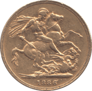 1886 GOLD SOVEREIGN ( GVF ) MELBOURNE MINT (2) - SOVEREIGN - Cambridgeshire Coins