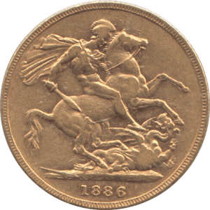 1886 GOLD SOVEREIGN MELBOURNE MINT ( GVF ) - SOVEREIGN - Cambridgeshire Coins