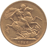 1886 GOLD SOVEREIGN MELBOURNE MINT ( GVF ) - SOVEREIGN - Cambridgeshire Coins