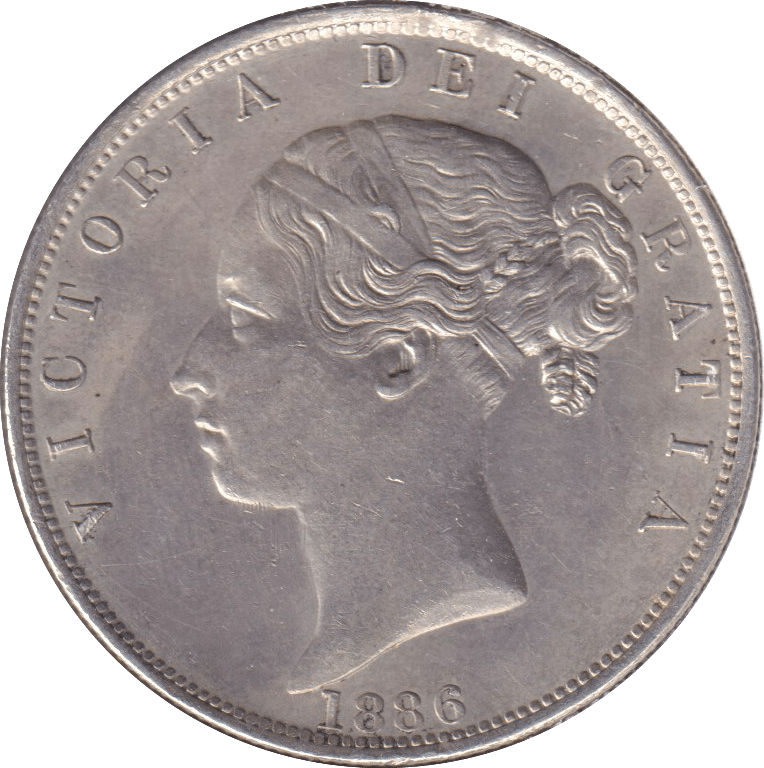 1886 HALFCROWN ( AUNC ) - HALFCROWN - Cambridgeshire Coins