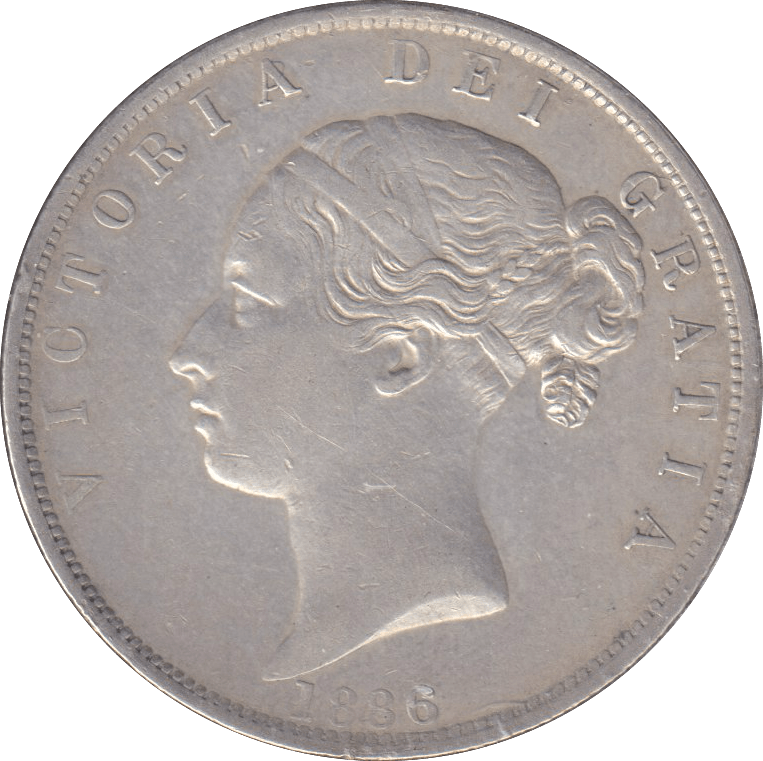 1886 HALFCROWN ( EF ) - HALFCROWN - Cambridgeshire Coins