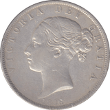 1886 HALFCROWN ( EF ) - HALFCROWN - Cambridgeshire Coins