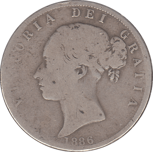 1886 HALFCROWN ( FINE ) - HALFCROWN - Cambridgeshire Coins