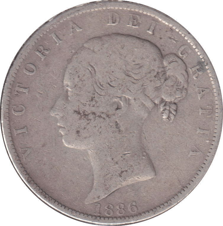 1886 HALFCROWN ( FINE ) - HALFCROWN - Cambridgeshire Coins
