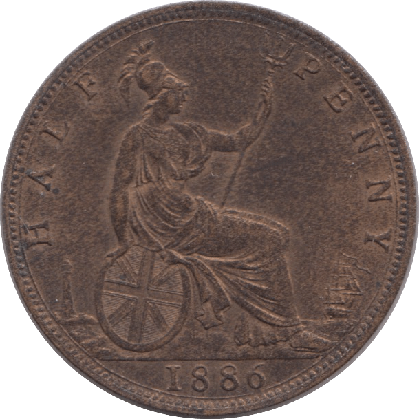 1886 HALFPENNY ( AUNC ) - Halfpenny - Cambridgeshire Coins