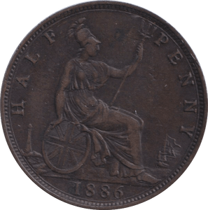 1886 HALFPENNY ( GVF ) - HALFPENNY - Cambridgeshire Coins