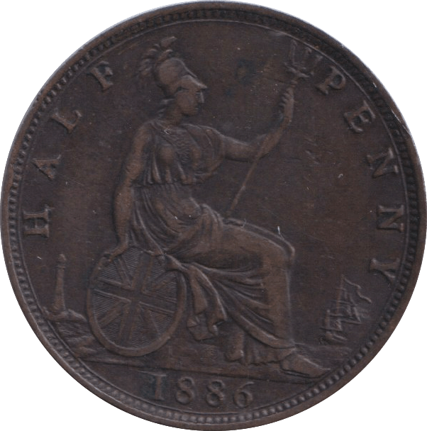 1886 HALFPENNY ( GVF ) - HALFPENNY - Cambridgeshire Coins