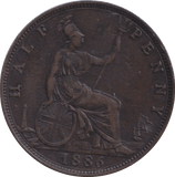 1886 HALFPENNY ( GVF ) - HALFPENNY - Cambridgeshire Coins