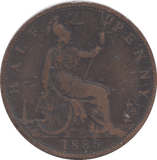1886 HALFPENNY ( NF ) - HALFPENNY - Cambridgeshire Coins