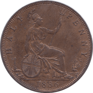 1886 HALFPENNY ( UNC ) - HALFPENNY - Cambridgeshire Coins