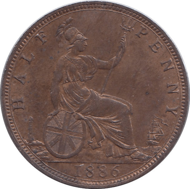 1886 HALFPENNY ( UNC ) - HALFPENNY - Cambridgeshire Coins