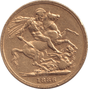 1886 M 3 GOLD SOVEREIGN ( EF ) - SOVEREIGN - Cambridgeshire Coins