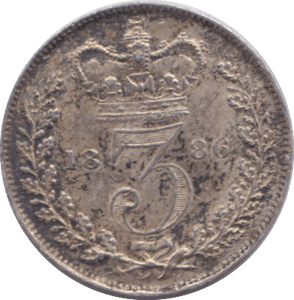 1886 MAUNDY THREEPENCE ( AUNC ) - MAUNDY THREEPENCE - Cambridgeshire Coins
