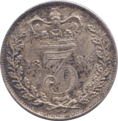 1886 MAUNDY THREEPENCE ( AUNC ) - MAUNDY THREEPENCE - Cambridgeshire Coins
