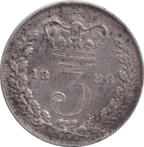 1886 MAUNDY THREEPENCE ( GF ) - MAUNDY THREEPENCE - Cambridgeshire Coins