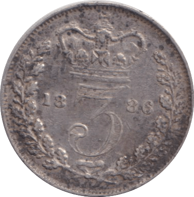 1886 MAUNDY THREEPENCE ( GF ) - MAUNDY THREEPENCE - Cambridgeshire Coins