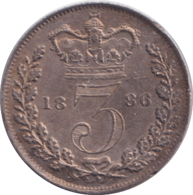 1886 MAUNDY THREEPENCE ( UNC ) - MAUNDY THREEPENCE - Cambridgeshire Coins