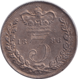 1886 MAUNDY THREEPENCE ( UNC ) - MAUNDY THREEPENCE - Cambridgeshire Coins