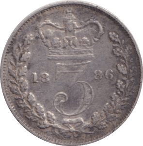 1886 MAUNDY THREEPENCE ( VF ) - MAUNDY THREEPENCE - Cambridgeshire Coins