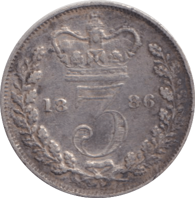 1886 MAUNDY THREEPENCE ( VF ) - MAUNDY THREEPENCE - Cambridgeshire Coins