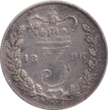 1886 MAUNDY THREEPENCE ( VF ) - MAUNDY THREEPENCE - Cambridgeshire Coins