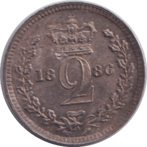 1886 MAUNDY TWOPENCE ( UNC ) - MAUNDY TWOPENCE - Cambridgeshire Coins