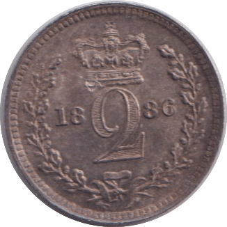 1886 MAUNDY TWOPENCE ( UNC ) - MAUNDY TWOPENCE - Cambridgeshire Coins