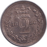 1886 MAUNDY TWOPENCE ( UNC ) - MAUNDY TWOPENCE - Cambridgeshire Coins